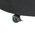 thumbnail image 5 of 30" W Swivel Barrel Chair, Button Tufted Round Accent Chair with 3 Pillows & Wheels, Velvet Upholstered Round Sofa, Oversized Armchair Cozy Reading Chair for Bedroom, Living Room, Hotel, Black, 5 of 7