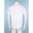 thumbnail image 4 of iiniim Unisex Chef Jacket Men's Chef Coat Restaurant Hotel Home Kitchen Uniform Top White 3XL, 4 of 7