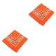 thumbnail image 4 of Toystoory Pañuelo unisex de moda Bufanda cuadrada grande Estampado de cachemira Estampado Diadema Pañuelo moderno Regalos de flores Naranja Naranja 2Conjunto, 4 of 6