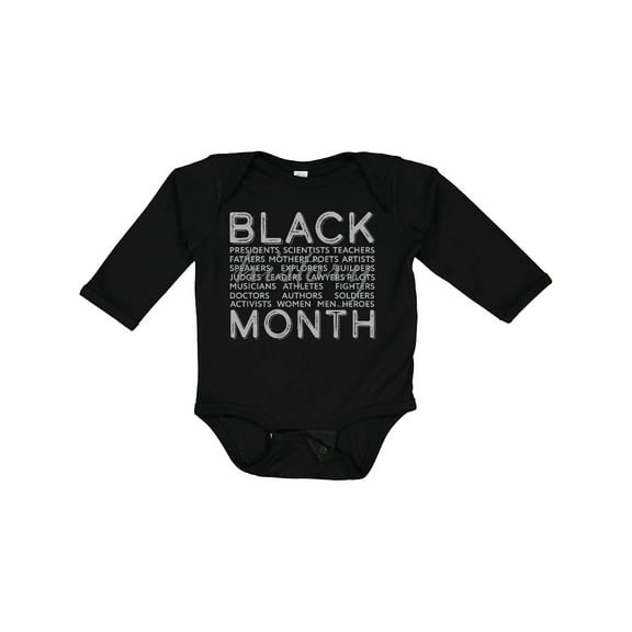 Inktastic Black History Month Occupations and Identities Boys or Girls Long Sleeve Baby Bodysuit