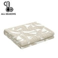 thumbnail image 5 of Mainstays Iris Leaf Stitched Quilt, King, Beige, Reversible Lightweight Bedding, 5 of 8