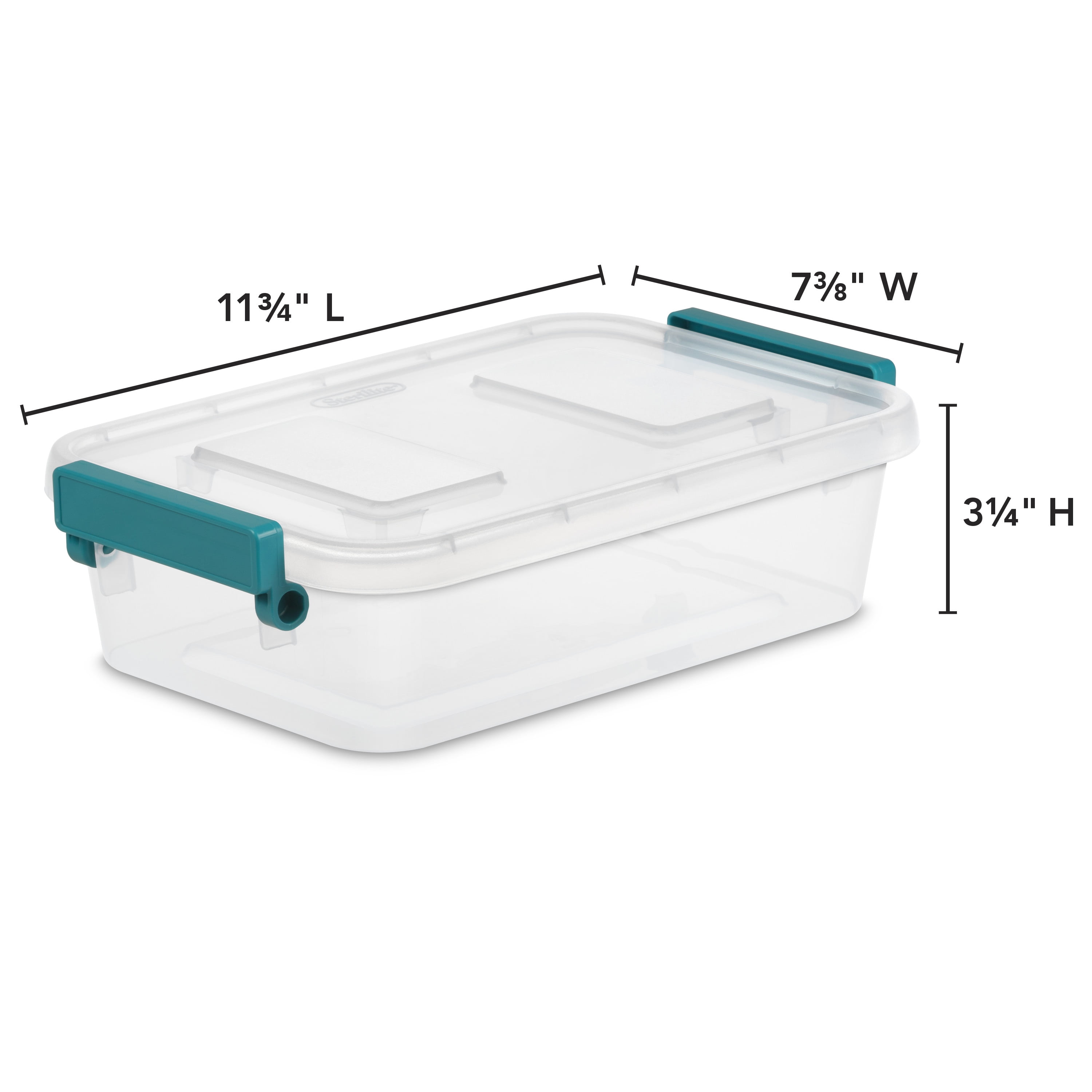 Sterilite 17511712 6 Quart/5.7 Liter ClearView Latch Box, Clear