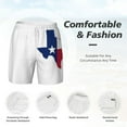 thumbnail image 3 of Mens Texas Flag Map Swimming Trunks with Compression Liner Beach Quick Dry Swim Shorts, 3 of 6