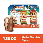 Kinder Chocolate, Hollow Ornament, Creamy Milk Chocolate, Christmas Chocolate Santa, Holiday Gift for All, 3 Count, 1.58 oz