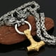 thumbnail image 4 of Collar retro de cultura nórdica para hombre, colgante de acero inoxidable con cabeza de lobo vikingo, accesorios, 4 of 6