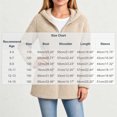 thumbnail image 6 of OGLCCG Girls Fleece Jacket with Hood Full Zip Fuzzy Sherpa Coat Long Sleeve Fall Winter Outwear with Pockets,Drawstring Waist(Beige,14-15 Years), 6 of 8