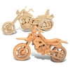 Puzzled Dirt Bike and Motorcycle Wooden 3D Puzzle Construction Kit
