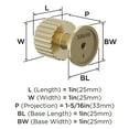 thumbnail image 5 of Amerock Ballard 1 inch (25mm) Diameter Golden Champagne Cabinet Knob, 5 of 6