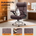thumbnail image 4 of FelixKing Big and Tall Office Chair 500Lbs, Ergonomic Desk Chair with Adjustable 5D Arm Lumbar Support, Extra Wide Comfy Office Chair, Executive Leather Computer Chair for Home Office, Coffee, 4 of 8
