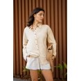 thumbnail image 6 of Zeagoo Women' Button Down Shirts Casual Pleated Long Sleeve Shirt, 6 of 6