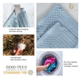 thumbnail image 6 of Cotton Highly Absorbent 12-Piece Solid and Checkered Border Towel Set, Slate Blue, by Superior, 6 of 7