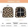 thumbnail image 3 of Classic Leopard Print Seat Covers for Dining Room Chairs Set Of 4,Stretch Printed Washable Chair Seat Cover with Elastic Ties and Button,Removable Waterproof Couch Cushion Covers, 3 of 6