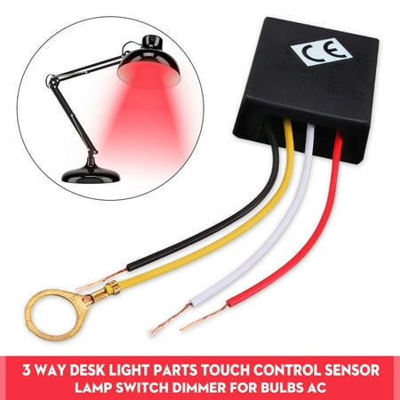 Three Way Dimmers - 3 Way 110/220V Table Desk Lamp Switch Light Lamp Touch Switch Control Sensor Dimmer Repair for Bulbs