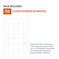 thumbnail image 3 of Picture Hang Solutions - Tall Rubber Bumpers - Clear Adhesive Rubber Squares 84 pieces per pack, 3 of 8