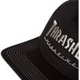thumbnail image 2 of Thrasher Logo Mag Embroidered Trucker Hat Black Silver Snapback, 2 of 4