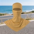 thumbnail image 2 of UV Sun Protection Face Mask with Neck Coverage Neck Gaiter Scarf UPF50+ Face Breathable Design for Summer Outdoor Activities Khaki One Size, 2 of 3