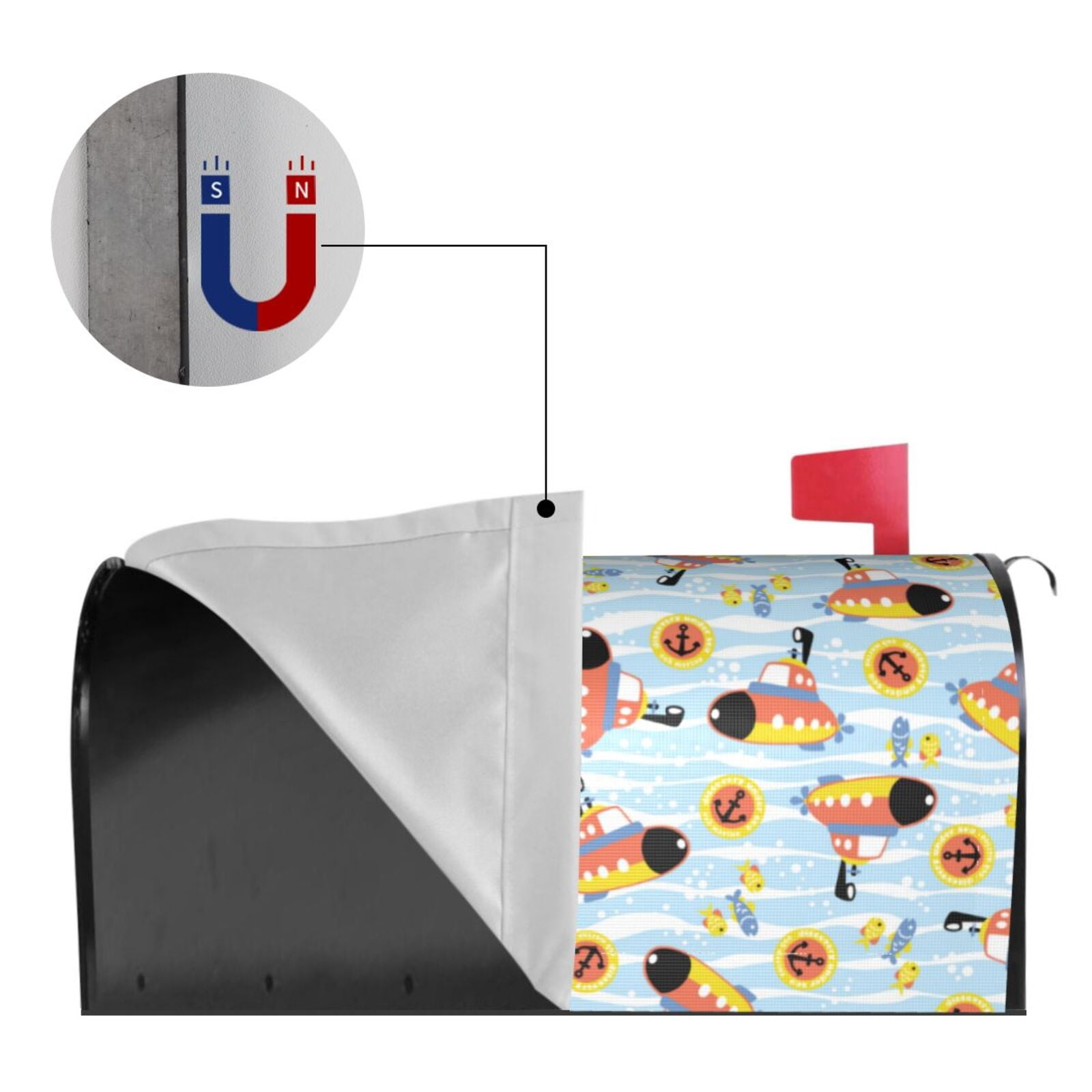 Kdxio Magnetic Mailbox Cover 21x18 in Mailbox Cover Outdoor Decoration Holiday Mailbox Covers for Home Garden Yard-21x18 in