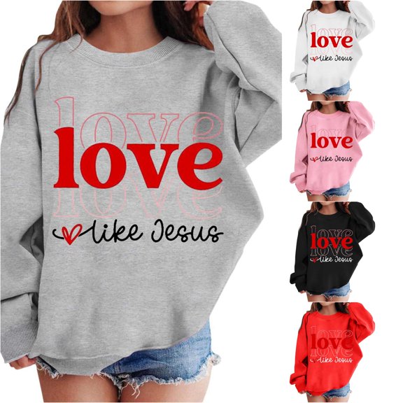 Byoo Sweatshirts Hoodie for Toddler Girl Letter Graphic Crew Neck Long Sleeve Casual Daily Sweatshirt Breathable Top,Grey