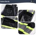 thumbnail image 4 of Chaleco de seguridad JKSafety Hi-Vis de malla negra para hombre y mujer XXL, 4 of 5