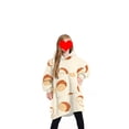 thumbnail image 2 of goowrom Family Cartoon Digital Printing Lamb Wool Warm Hooded Blanket, 2 of 9