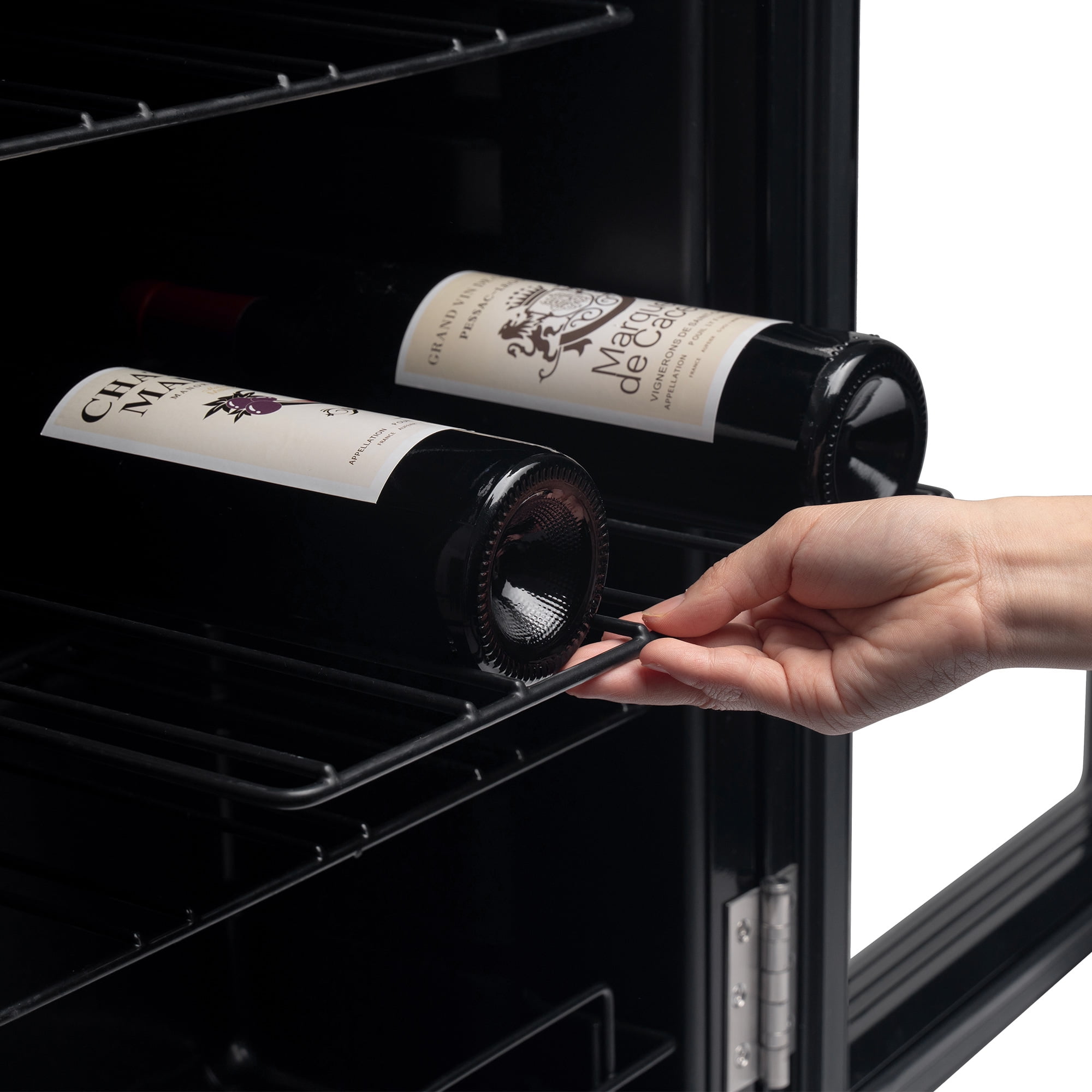 LYPER Wine Cooler Countertop Freestanding Wine Cellars Compressor System Champagne Chiller Digital Temperature Control UV-Protective Finish Max Load 24 Standard Bottle