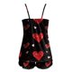 thumbnail image 4 of MKLEKYY Camisola Corta de Mezclilla para Mujer, conjunto de 2 Piezas con Estampado Sexy, Ropa de Dormir de Encaje Sin Espalda, Lencería con Ribete, Pantalones Cortos, Traje, 4 of 4
