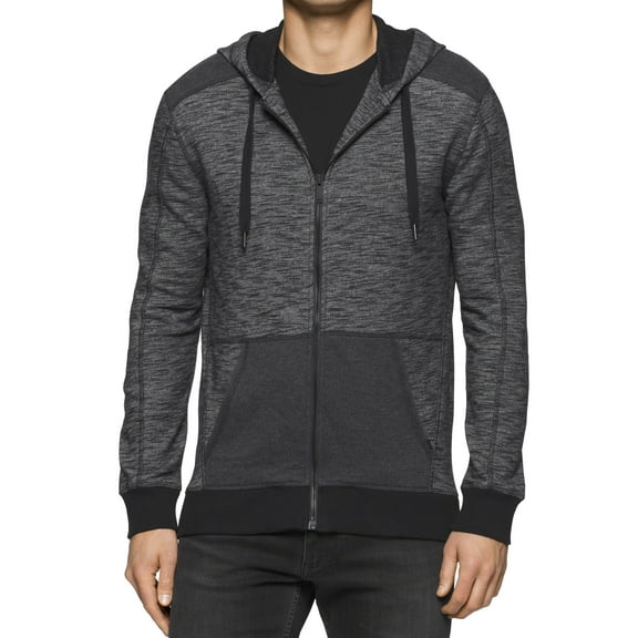 Calvin Klein NEW Deep Black Mens Size 2XL Hooded Full-Zip Jacket