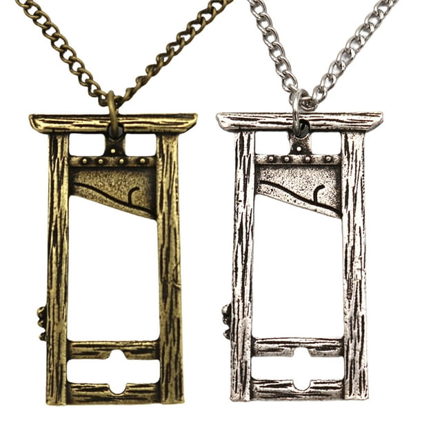 Funie Guillotine Necklace Gothic Pnoto Frame Chain Jewelry Gift Pendant  Accessory