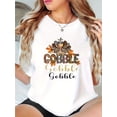 thumbnail image 1 of Camiseta para mujer verano SuaveChic Leopard & Turkey Print Women's T-Shirt - Casual Crew Neck, Short Sleeve, Stretchy Polyester Blend, Machine Washable - Perfect for SummerFather's Day, Mother's Da, 1 of 6