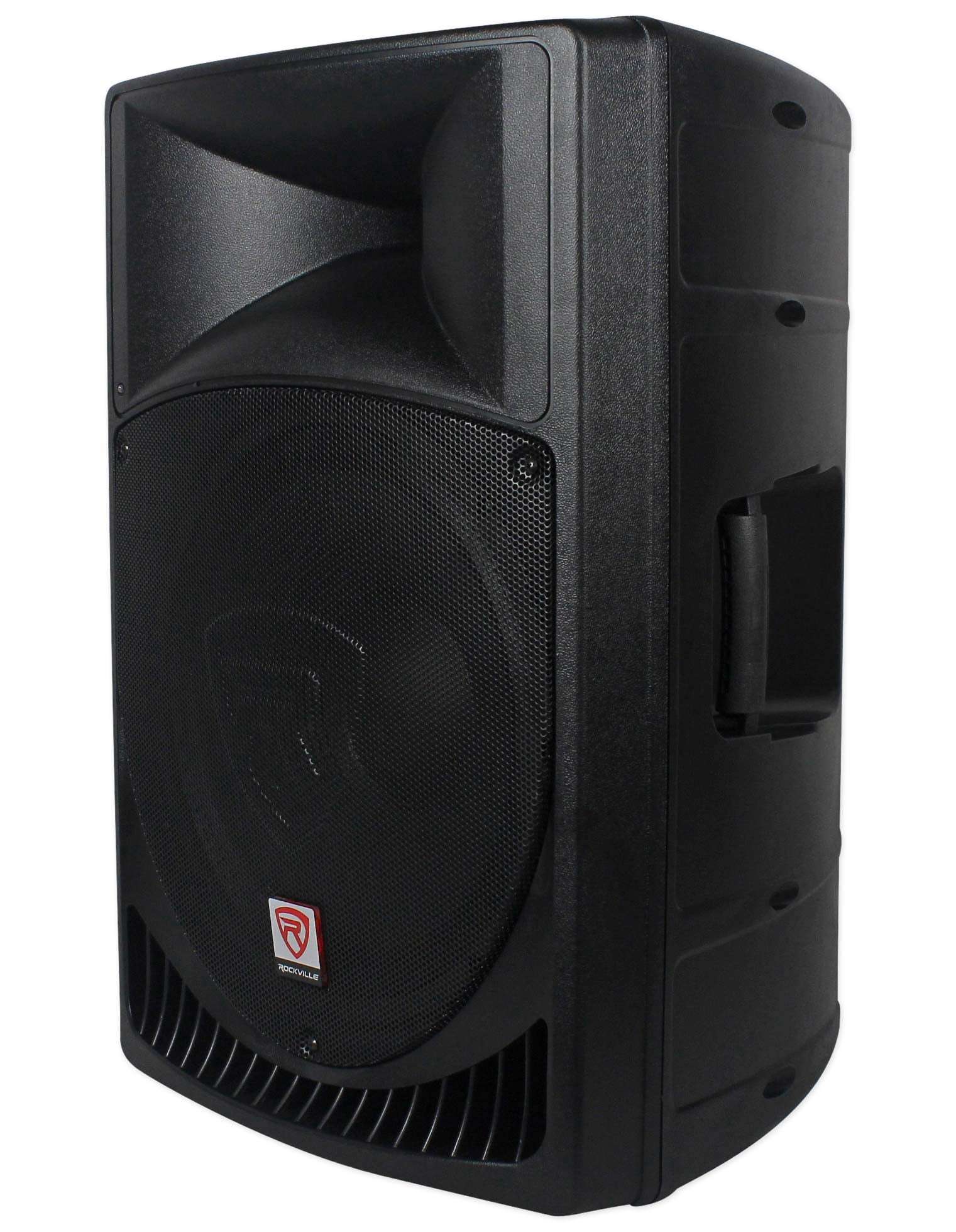 (2) Rockville RPG15 15" Powered 1000W DJ/PA Speakers+ 18" Subs+Poles+Cables