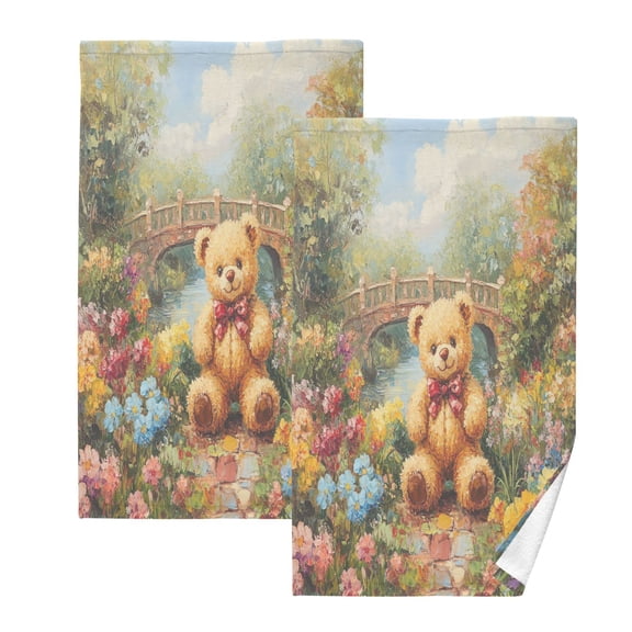 BZSMCE Face Towel Hand Towel Bath Towel Cotton Bath Towel Sets Hand Bath Towels Fashion Sunlit Teddy Pattern