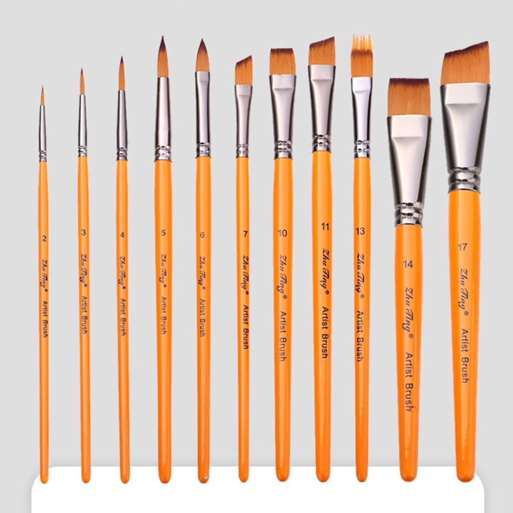 Geemin 11x Watercolor Paint Brushes Artist Brushes Drawing Supplies for Face Painting