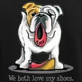 thumbnail image 3 of CafePress - Bulldog Love Shoes Women's Dark Pajamas - Women's Short Sleeve Print T-Shirt and Pants Dark Cotton Pajama Set, 3 of 7