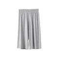 thumbnail image 2 of Antinious Women Summer Elastic Waist Soft Ice Silk Loungewear Comfy Loose Casual Sleep Half Shorts Pant, 2 of 5