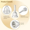 thumbnail image 4 of Standard Tuba Mouthpiece, Silver Plated Copper Tuba Mouthpiece, Tuba Replacement Part, Instrument Tuba Accessory, Great Musical Instrument Accessory for Tuba Players, 4 of 6