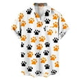 thumbnail image 2 of Ceisia Men's Casual Valentine's Day Short Sleeve Shirt Pet & Heart Print Regular Straight Fit Turn-Down Collar Spring Summer Shirt Gift, 2 of 4