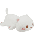 thumbnail image 1 of Muñeco de peluche de gato súper suave y lindo, almohada de gato linda, cama para acompañar a la muñeca durmiente, ojos redondos blancos, 35 cm, 1 of 6