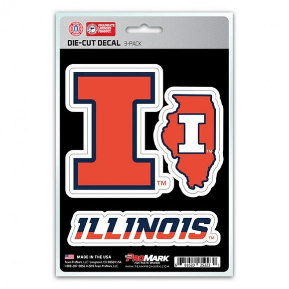 Illinois Fighting Illini Team Ensemble de Décalcomanies