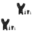 thumbnail image 4 of Kenally Soporte estabilizador de montura de mentón para casco de motocicleta, componente fijo, soporte de cámara, conjunto de modificación, reemplazo Negro 2piezas Kenally CBP493211, 4 of 5