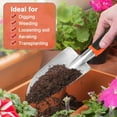 thumbnail image 7 of Garden Shovel Garden Hand Trowel, Heavy Duty Hand Shovel with Ergonomic Handle, Small Gardening Tools for Digging, Rust Resistant Gardening Spade Trowel Tools, Orange(includes a pair of gloves), 7 of 7