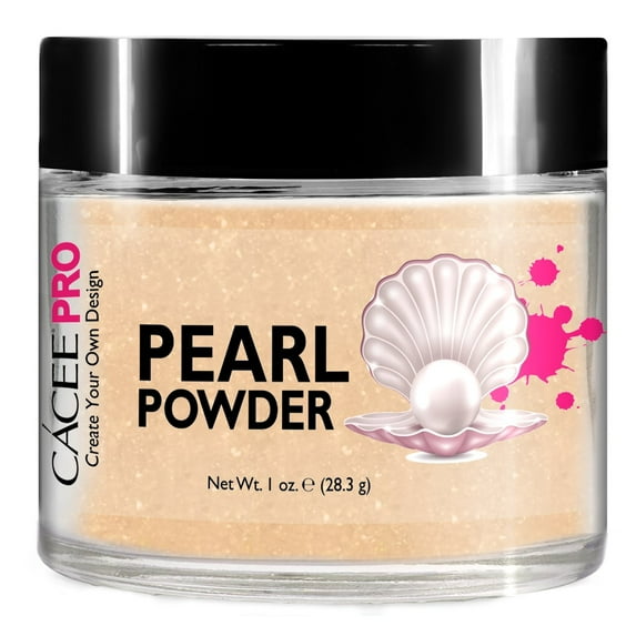 Acrylic Powder for Nails, Pearl Color Nail Art, 1oz Jar by Cacee, For Professional Acrylic Nail Kit, Premix of Pigments, Pearlescent & Metallic Effects (Nude Glitter #80)