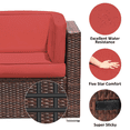 thumbnail image 7 of Amopatio 7 Pieces Patio Conversation Set, Outdoor Sectional PE Rattan Wicker Furniture Seat,Red, 7 of 7
