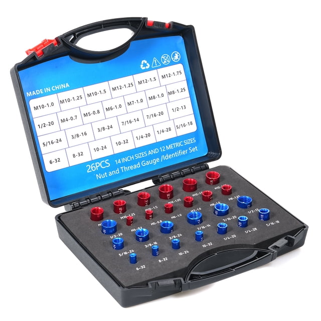 Thread Checker,Checker And Identifier Box Identifier Or 14 12 Bolt And Identifier Male/female 14 Inch 12 26pcs Male/female And Bolt Checker Or 26pcs Identifier Suitable Checker