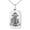 Silver, variant on Stainless Steel Nautical Anchor Ship Helm Wheel Engraved Small Rectangle Dog Tag Charm Pendant Necklace