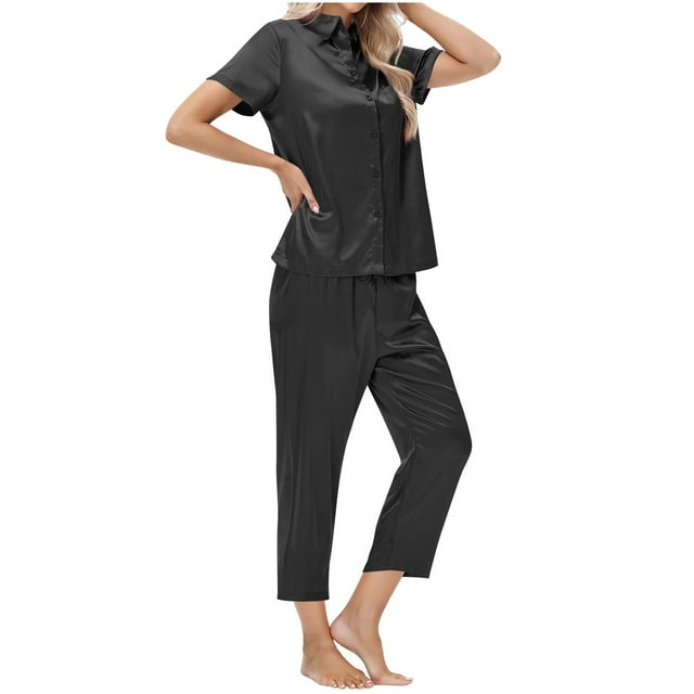 Womens Shirts Summer Casual Short Sleeve Home Clothes for Four Seasons