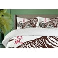 thumbnail image 4 of Ambesonne Tattoo Duvet Cover Sets, Wild Chinese Tiger, 2-King, Brown White, 4 of 7