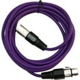 thumbnail image 2 of Seismic Audio SAXLX-6, 6 Pack of Purple 6 Foot XLR Patch Cables, 2 of 3
