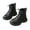 Black, variant on Girls Lace up Combat Boots Kids Soft Comfort Ankle Booties Lug Sole Riding Boots(White,33)