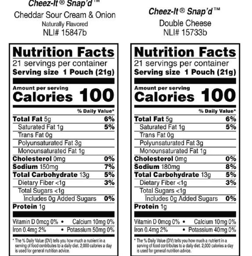 Snap'd Crackers Variety Pack Cheddar Sour Cream and Onion Double Cheese, 0.75 oz Bag, 42/Carton