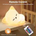 thumbnail image 3 of Niños, lindo gato, Led Silic Touch/control remoto, sueño recargable para niños Teena, 3 of 4